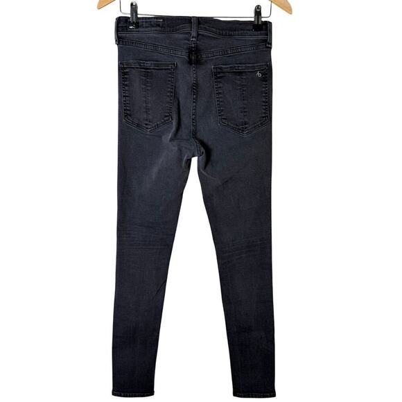 Rag & Bone High Rise Ankle Skinny Denim Jeans in Faded Black, Size 29‎ - Picture 9 of 13